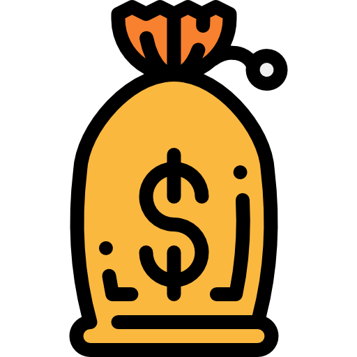 Money bag Detailed Rounded Lineal color icon