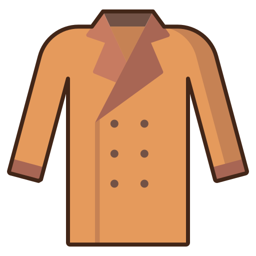 Длинное пальто Flaticons Lineal Color иконка