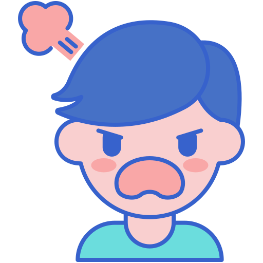 Angry Face Flaticons Lineal Color icon
