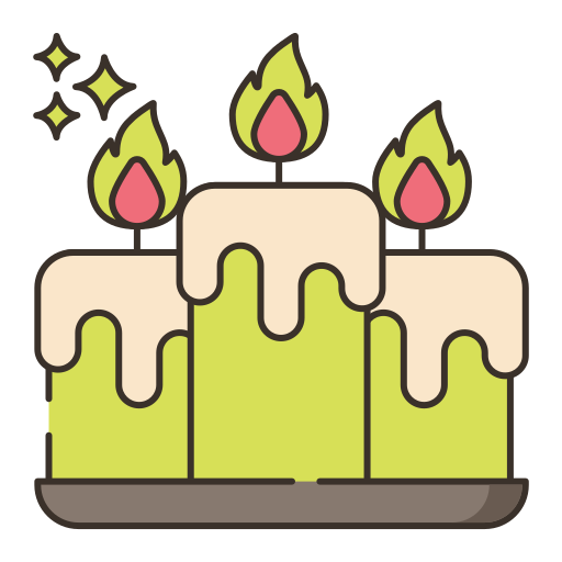 Candles Flaticons Lineal Color icon