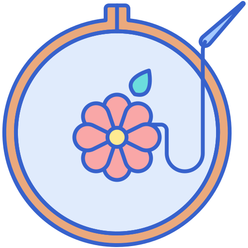 Embroidery Flaticons Lineal Color icon