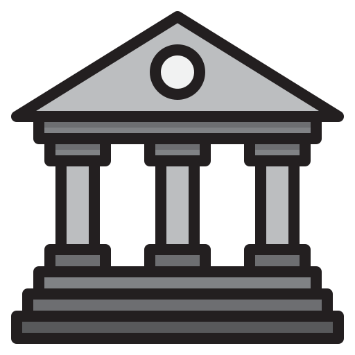 은행 srip Lineal Color icon
