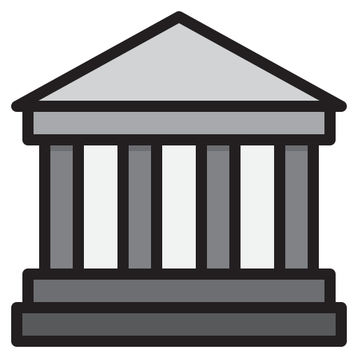 은행 srip Lineal Color icon