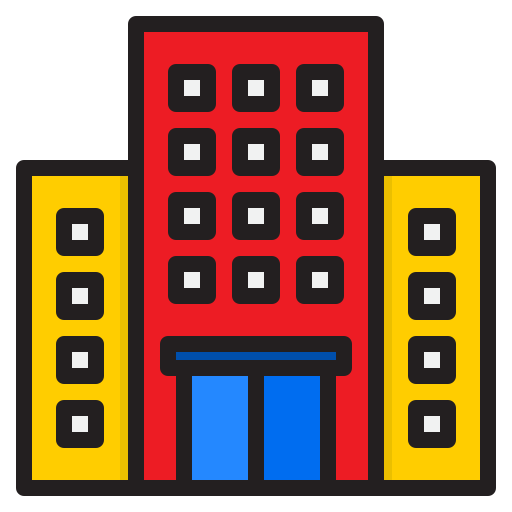 Condominium srip Lineal Color icon