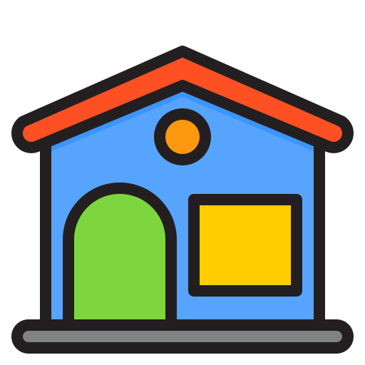Дом srip Lineal Color иконка