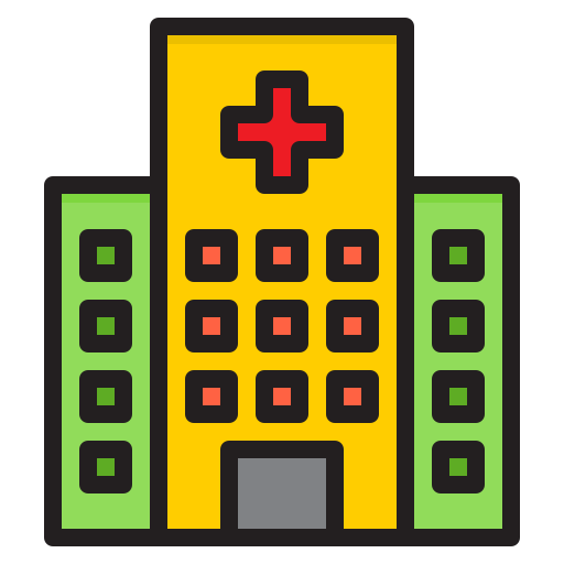 Hospital srip Lineal Color icon