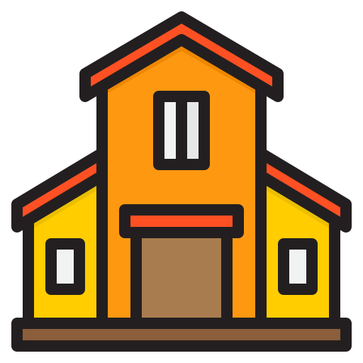 House srip Lineal Color icon