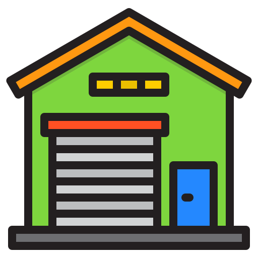 Warehouse srip Lineal Color icon