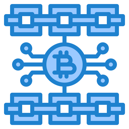 blockchain srip Blue icon