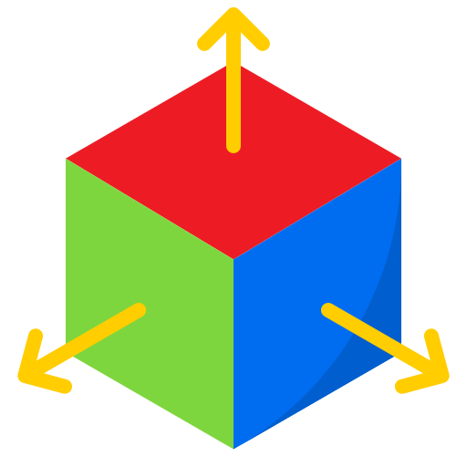 3d cube srip Flat icon