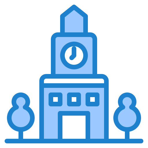 torre dell'orologio srip Blue icona