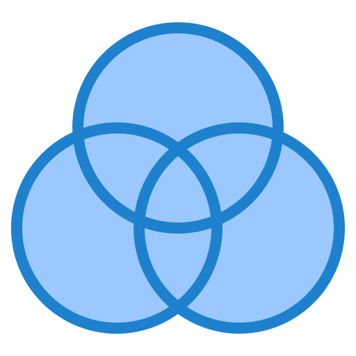 Color circle srip Blue icon