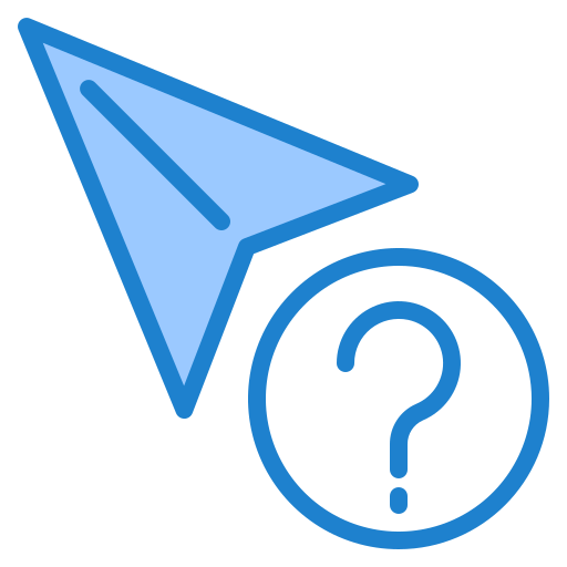 Question srip Blue icon