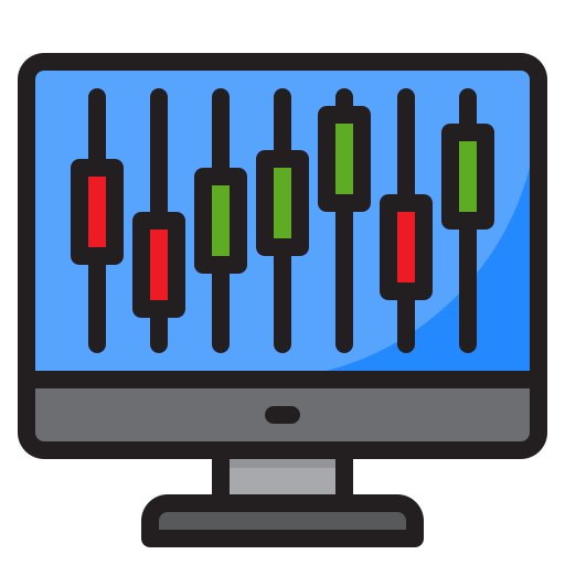 gráfico de barras srip Lineal Color icono