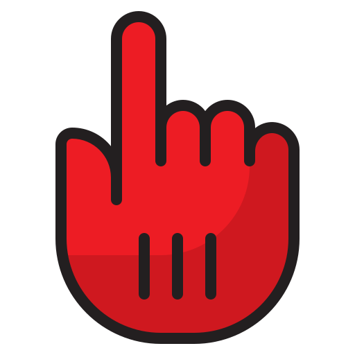 Hand cursor srip Lineal Color icon