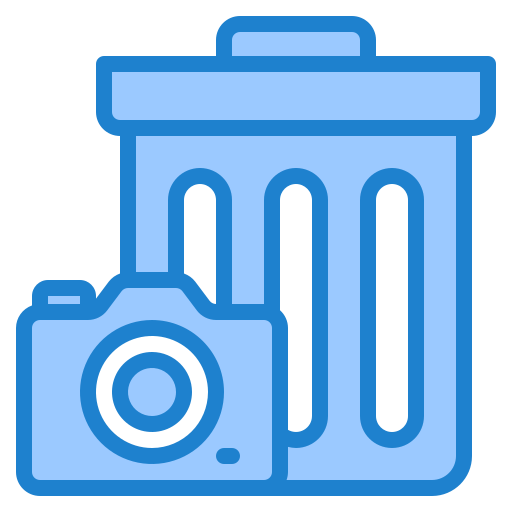 contenedor de basura srip Blue icono