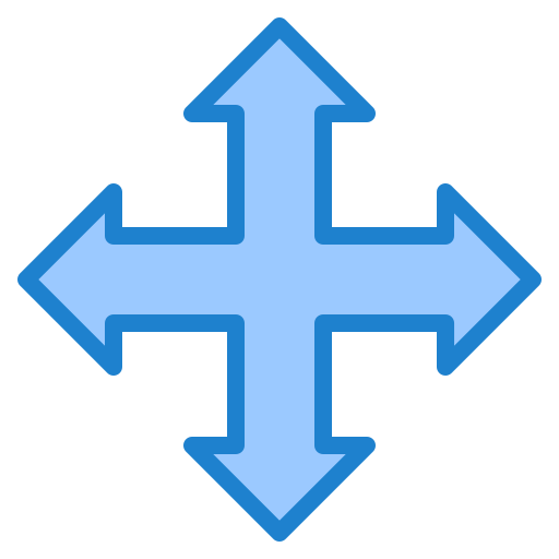 Move selection srip Blue icon