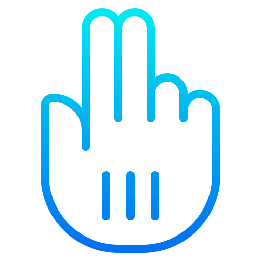 Hand cursor srip Gradient icon