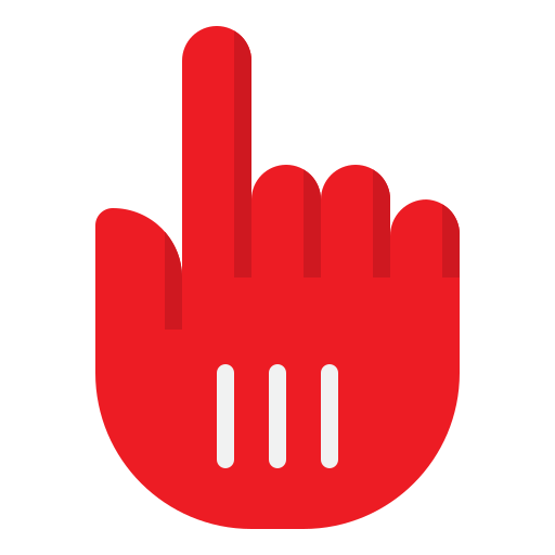 Hand cursor srip Flat icon