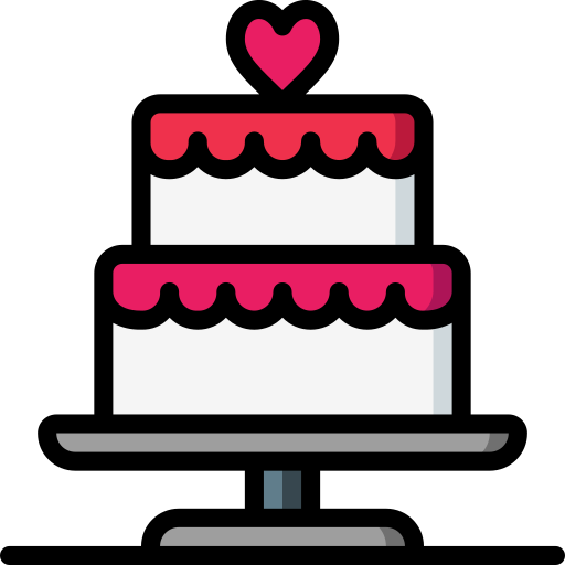 Wedding cake Basic Miscellany Lineal Color icon