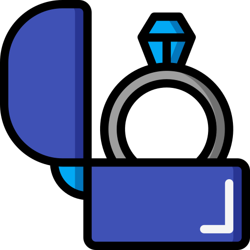 anillo de compromiso Basic Miscellany Lineal Color icono