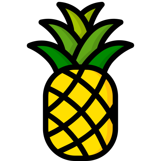 ananas Basic Miscellany Lineal Color icona
