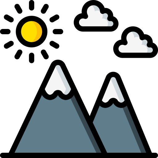 Mountains Basic Miscellany Lineal Color icon