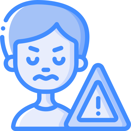 señal de advertencia Basic Miscellany Blue icono