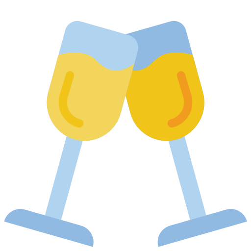 champaña Basic Miscellany Flat icono