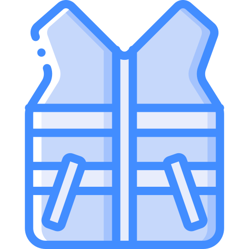 High visibility vest Basic Miscellany Blue icon