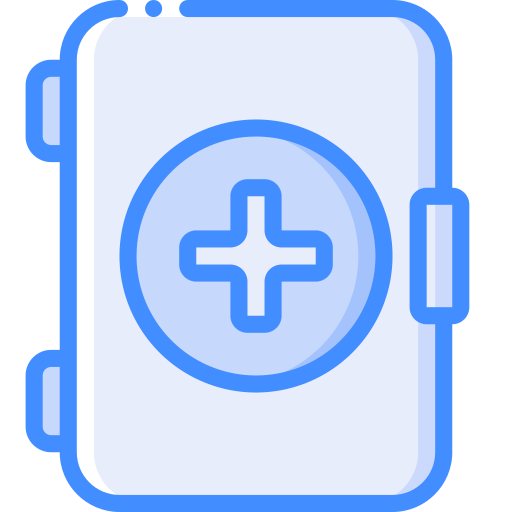First aid kit Basic Miscellany Blue icon