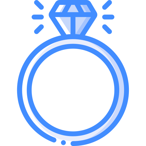 Engagement ring Basic Miscellany Blue icon