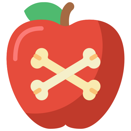 Poisoned apple Basic Miscellany Flat icon
