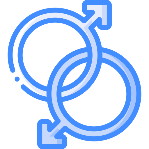 Same sex marriage Basic Miscellany Blue icon