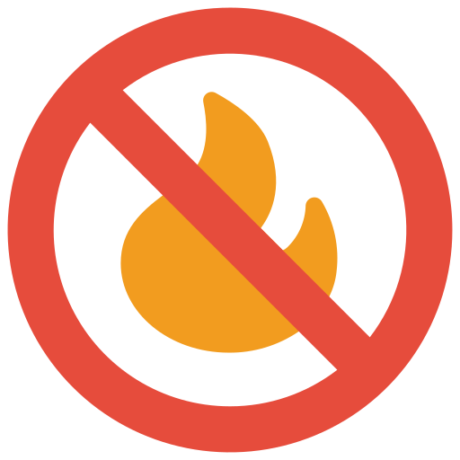 nessun fuoco Basic Miscellany Flat icona