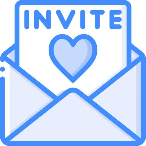 Wedding invitation Basic Miscellany Blue icon