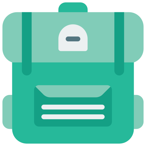 Backpack Basic Miscellany Flat icon