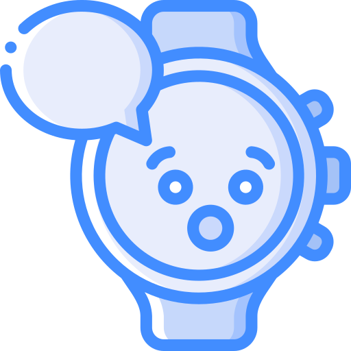 Watch message Basic Miscellany Blue icon