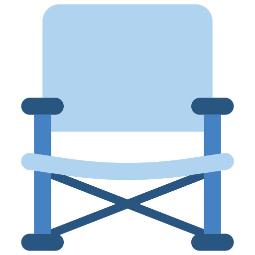 Camping chair Basic Miscellany Flat icon