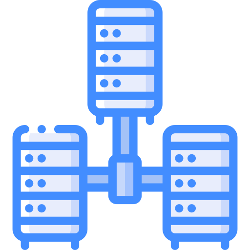 Servers Basic Miscellany Blue icon