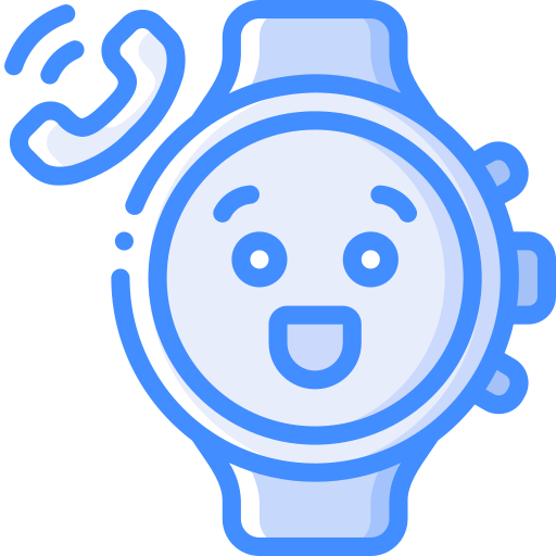 Watch message Basic Miscellany Blue icon