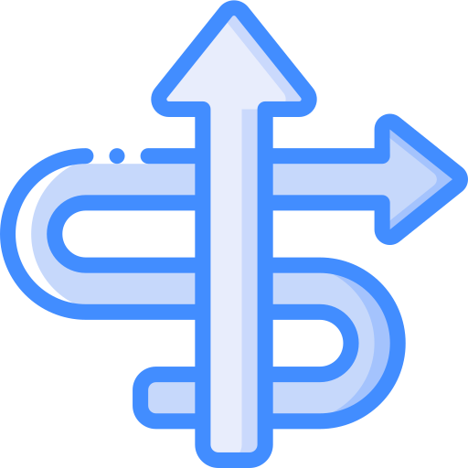 Arrows Basic Miscellany Blue icon