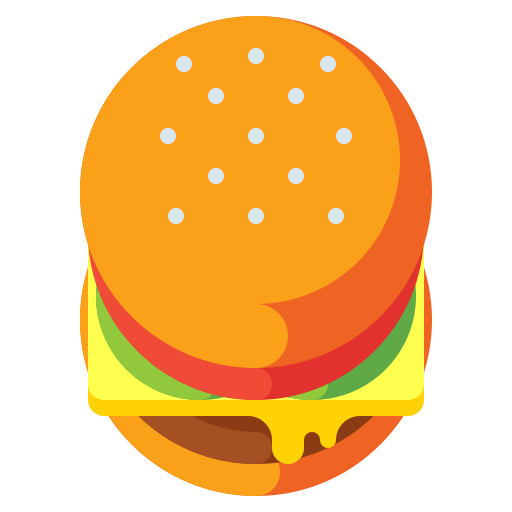 hamburger al formaggio Flaticons Flat icona