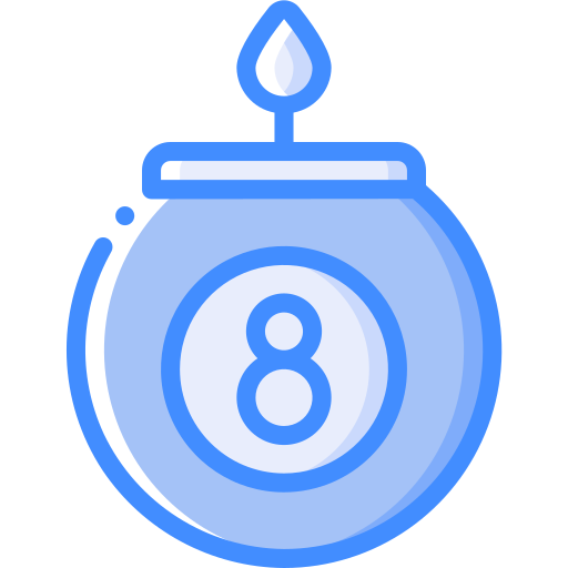 Eight ball Basic Miscellany Blue icon