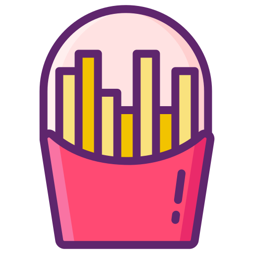 French fries Flaticons Lineal Color icon