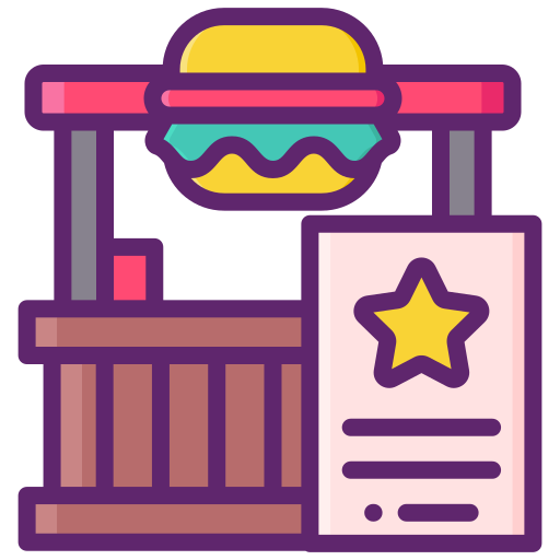 Street food Flaticons Lineal Color icon