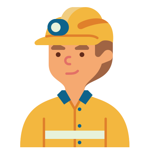 mijnwerker Ultimatearm Flat icoon