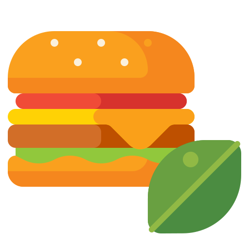 veganer burger Flaticons Flat icon