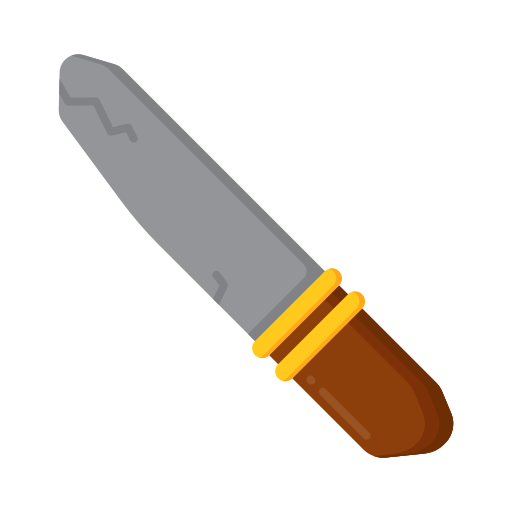 coltello da mannaia Flaticons Flat icona