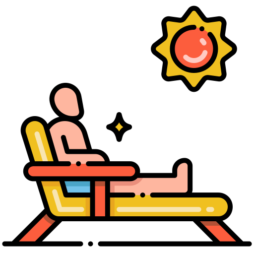 Tanning Flaticons Lineal Color icon
